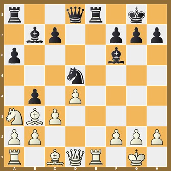 fen:r2qr1k1/1bp2ppp/p4b2/3n4/1p1P4/NBP5/PP3PPP/R1BQR1K1 w - - 0 1;