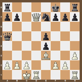 fen:r4k1r/pp1Qnppp/8/q3p3/4p3/4B2P/PPP2PP1/2KR3R b - - 0 1 v;