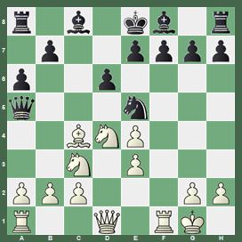 fen:r1b1kb1r/1p2pppp/p2p4/q3n3/2BNP3/2N1P3/PPP3PP/R2Q1RK1 w kq - 0 1;
