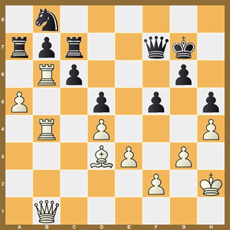 fen:1n6/rpr2qk1/1Rp3p1/P2p1p1p/1R1P3P/3BP1P1/5P1K/1Q6 w - - 0 1;